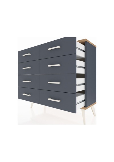 Arges Şifonyer 8 Çekmeceli 88x30x80 Antrasit-çam/antrasit Beyaz Arges Şifonyer 8 Çekmeceli 88x30x80 Antrasit-çam/antrasit Beyaz