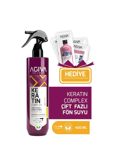 Çift Fazlı Keratinli Isı Koruyucu Ve Onarıcı Fön Suyu