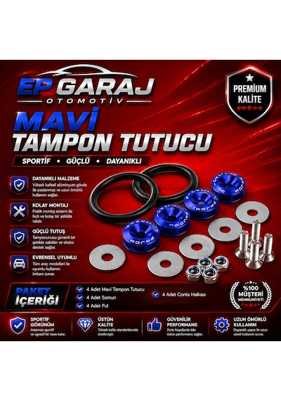 Üniversal Mavi Tampon Tutucu Sportif Ve Güçlü Tasarım