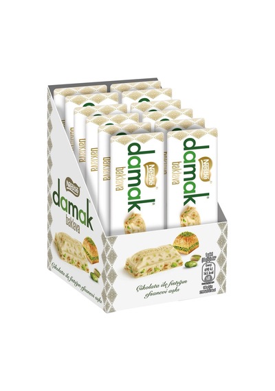 Nestlé Damak Baklava Baton Çikolata 12x30g Fıstıklı Lezzet 3'li Ekonomik Paket - 3 Adet Tarı