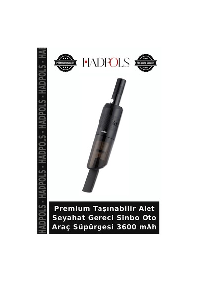 Premium Taşınabilir Alet Seyahat Gereci Sinbo Oto Araç Süpürgesi 3600 Mah