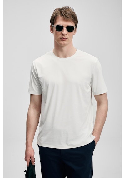 Lufian Nuvor Hi- Tech Performance Dikişsiz T- Shirt Beyaz 111020319100500