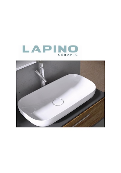 Lapino Premium 90 CM Tezgah Üstü Lavabo Beyaz
