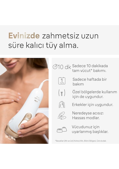 Braun IPL Silk Expert Pro 5 PL5152 2 Başlık İle Tüy Alma Lazer Epilatör + Çanta + Venus Tıraş Bıçağı