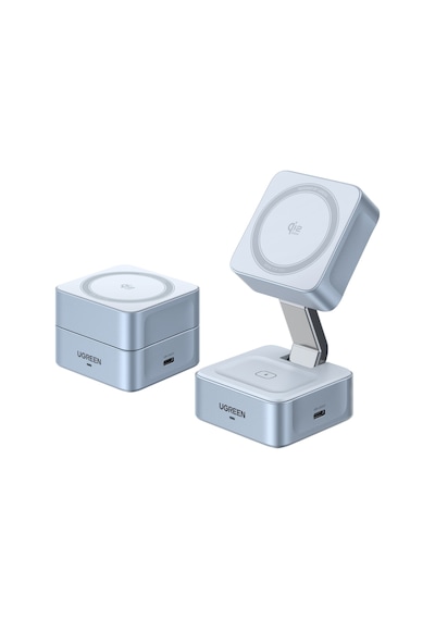 Ugreen Magflow 2-in-1 25w Magnetik Wireless Magsafe Kablosuz Şarj Standı, 55960b