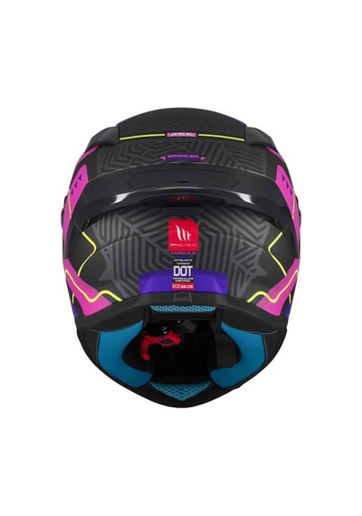 Mt Helmets Targo S Brik C8 Kapalı Kask Siyah - Pembe