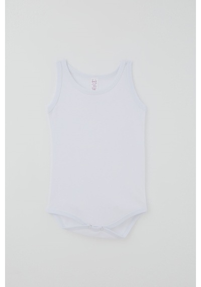 Breeze Kız Çocuk Çıtçıtlı Atlet Zıbın Body Basic 1-3 Yaş , Beyaz