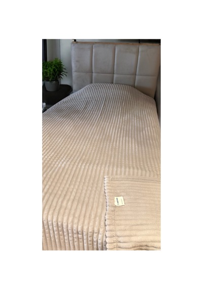 Merinos Modern Line Tek Kişilik Peluş Battaniye Gri