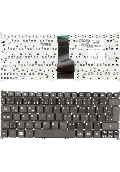 Acer Uyumlu Aspire S3-331, S3-371, S3-391 Notebook Klavye Siyah Tr