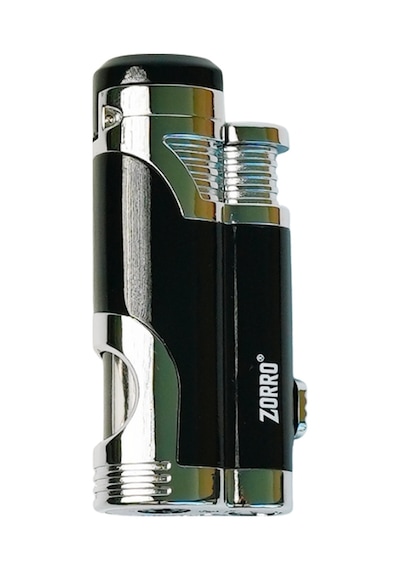 Zorro 2 Torch Pürmüz Siyah-gümüş Metal Puro Çakmağı - Trm1002