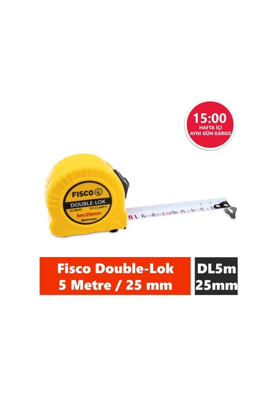 Fisco Double-lok 5 Metre / 25 Mm Çelik Şerit Metre Dl5m/25 MM Fisco Double-lok 5 Metre / 25 Mm Çelik Şerit Metre Dl5m/25 MM