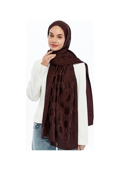 Valentino Orlandi Alia Şal - Dama Desenli - Bordo