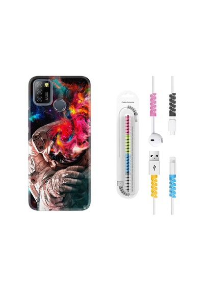 Infinix Smart 5 Kılıf Kablo Koruyuculu Fire Astronout 1847