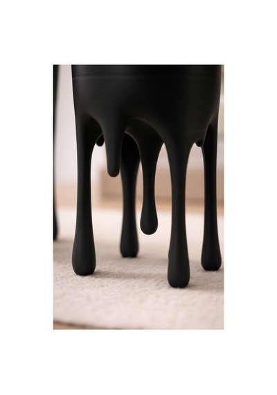 Exepazar Eriyen Form Tasarımlı Modern Dekoratif Tealight Mumluk Seti 2 Adet Mumluk Ve 2 Adet Tealight Siyah