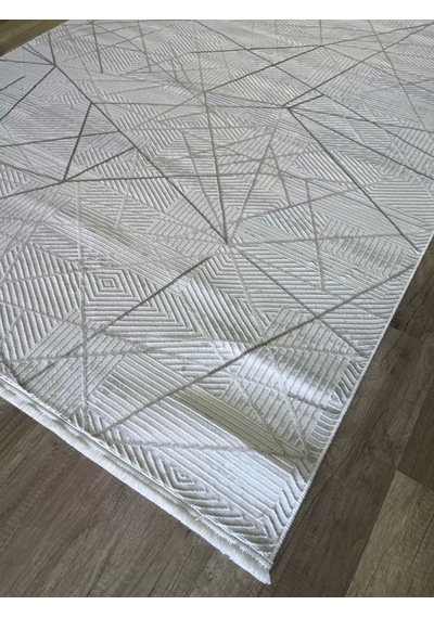 Hoom Rugs Moda 1080 Bej Yün Dokulu Akrilik Antibakteriyel Halı Bej