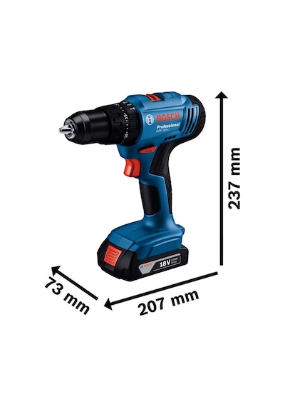 Bosch GSB 183-lı 2AH Tek Akülü Darbeli Matkap + 103 Parça Matkap Ve Vidalama Ucu Seti + Mavi Sırt Çantası