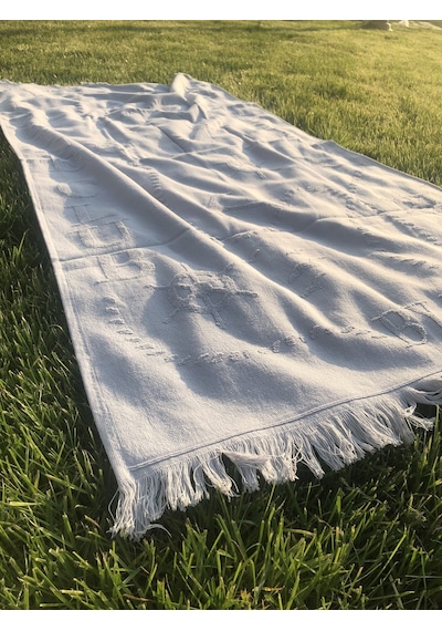 Plaj Havlusu Jakarlı 70x140 Cm Gri