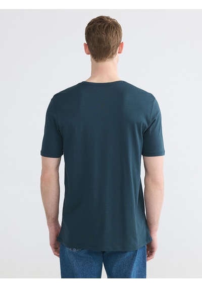 Lcwaıkıkı Classic Petrol Slim Fit Basic Soft Touch Tişört