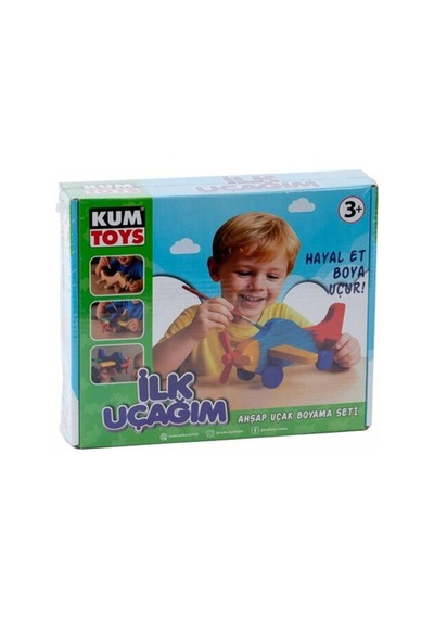 Km5869 İlk Uçağım Ahşap Boyama Seti