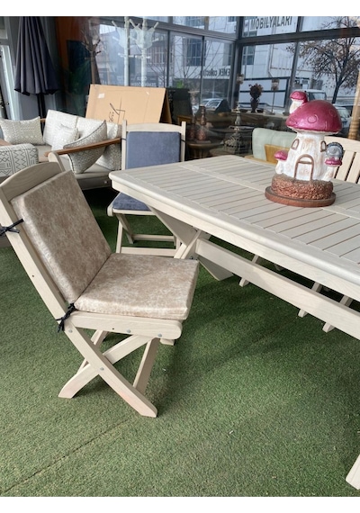 Sandalye Minderi, Sırtlıklı Plastik Sandalye Ahşap Ve Mobilya Koltuk Minderi 40x40x5cm Mavi