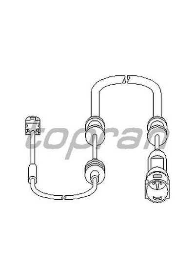 TOPRAN 206946001 Balata İkaz Kablosu Ön (Opel : Vectra C 02-/ Vectra C Gts 02-) Sıgnum 03-)
