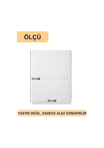 Beylini 2'li Yastık Alezi Sıvı Geçirmez Kapitone Fermuarlı Yıkanabilir Antialerjik Yastık Koruyucu 50x70 Cm Açık Indigo