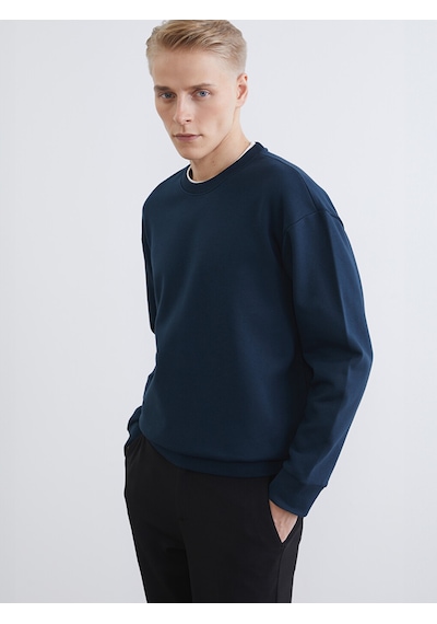 Lcw Vision Petrol Bisiklet Yaka Erkek Kalın Sweatshirt