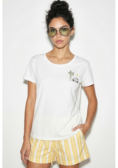 Shade Kadın Pamuk El İşi Summer Nakış Detaylı  Tasarım T-shirt 1001 60282048 - Beyaz L