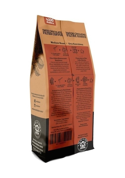 Oze Çikolata Aromalı Filtre Kahve 250G Çekirdek