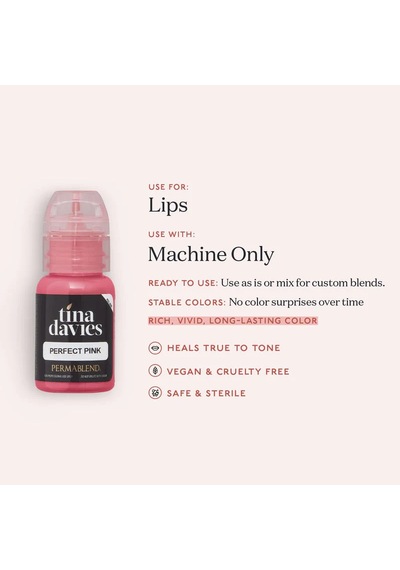 Perma Blend Tina Davies Perfect Pink Kalıcı Makyaj Dudak Pigmenti 15ml