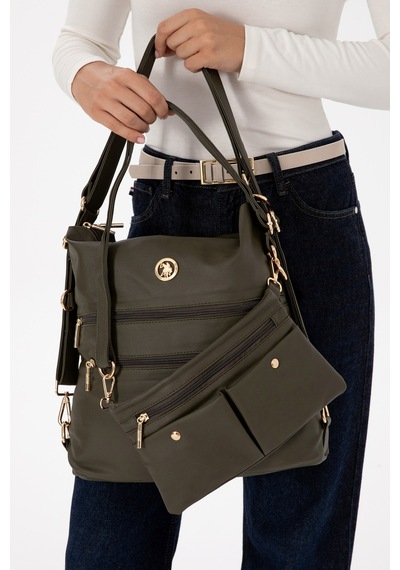 U.S. Polo Assn. Kadın Haki Yumuşak Sırt Ve Kol Çantası 50317804-VR027