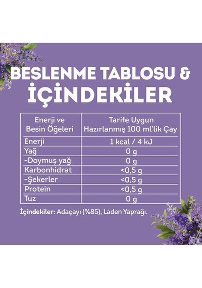 Lipton Adaçayı Bardak Süzen Poşet Bitki Çayı 20'li Paket