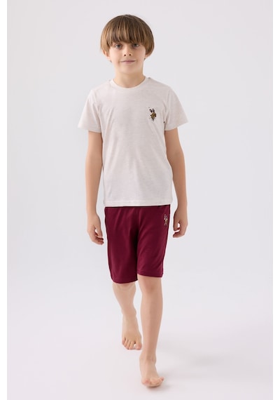 U.S. Polo Assn. U.s. Polo Assn Light Blue Bordo Erkek Çocuk Bermuda Takım 5274-43529 Bordo