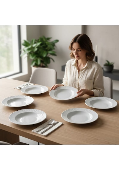 Güral Sembol 6 Parça 22 Cm Çukur Yemek Tabağı 5303590