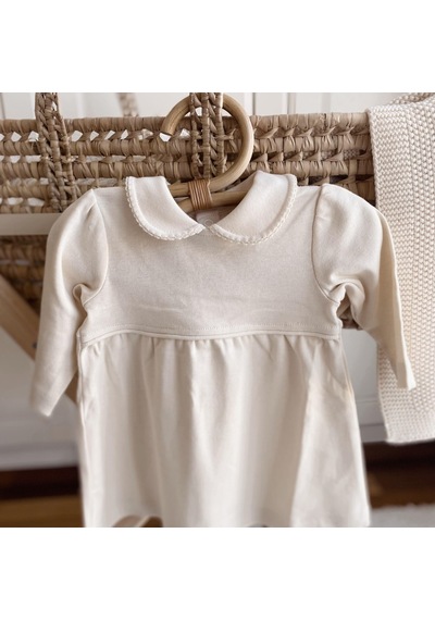 Naturaborn Naturaborn Gots Organik Sertifikalı Kroşetalı Bebek Elbisesi