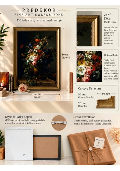 Gold Vintage Varaklı 60x80 Çerçeveli Tablo Klasik Dark Floral Sanat Eseri Hollanda Altın Çağı Çiçek Buketi Yağlı Boya Görünümlü 50x70cm Dokulu Baskı Dekoratif Lüks Salon Tablosu Gold Vintage Varaklı 60x80 Çerçeveli Tablo Klasik Dark Floral Sanat Eseri Hollanda Altın Çağı Çiçek Buketi Yağlı Boya Görünümlü 50x70cm Dokulu Baskı Dekoratif Lüks Salon Tablosu