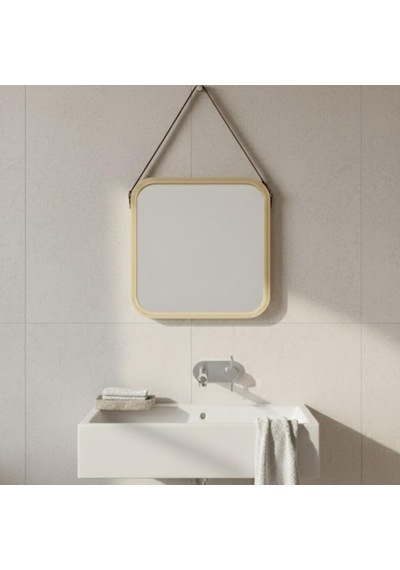 Askılı Ahşap Çerçeveli Kare Ayna 32x42 Cm Deri Askılı Duvar Aynası, Modern Minimal Dekoratif Ayna, Antre Banyo Yatak Odası İçin & Askılı Ahşap Çerçeveli Kare Ayna 32x42 Cm Deri Askılı Duvar Aynası, Modern Minimal Dekoratif Ayna, Antre Banyo Yatak Odası İçin &