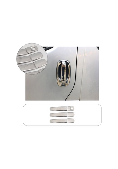 Opel Vivaro Uyumlu 2004-2014 Krom Kapı Kolu 3 Kapı Paslanmaz  Çelik