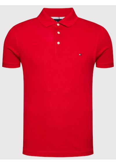 Tommy Hilfiger Polo Yaka Pike Erkek T-shirt Kırmızı