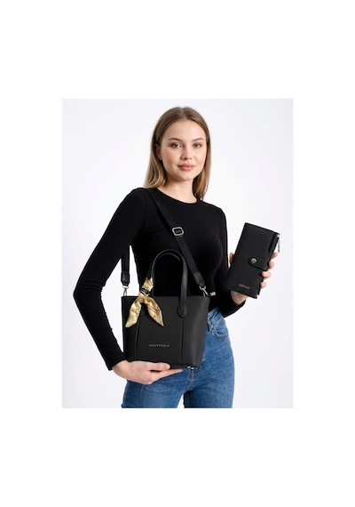 Just Polo Siyah Çanta & Cüzdan Kombini Güçlü Stil Ve Kusursuz Uyum Siyah7