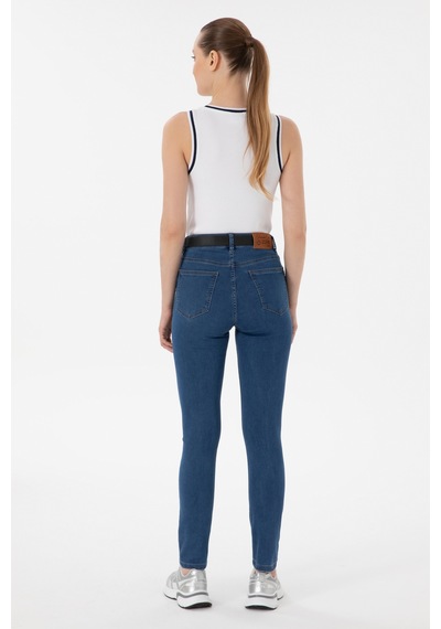 U.S. Polo Assn. Kadın Mavi Toothpick Fit Jean Pantolon 50299383-DN0022