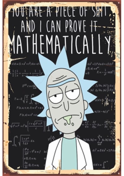 free rick retro ahşap poster