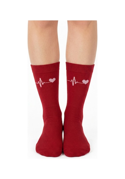 Gost Liria Crimson Desenli Unisex Soket Çorap Kırmızı