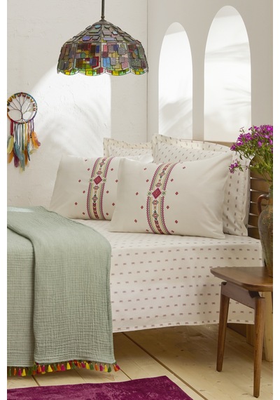 Karaca Home Elvra %100 Pamuk Nish Set Çift Kişilik Pike Takımı Multicolour Çok Renkli