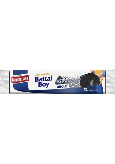 Koroplast Premium Battal Çöp Torbası 72 x 95 CM Siyah