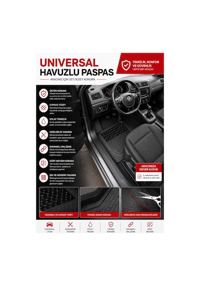 Renault Taliant 2021+ Universal Havuzlu Paspas Takımı Premium 3d