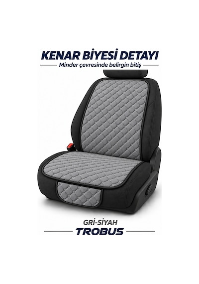 Trobus Fiat Egea Bütün 2015+ Kapitone Minder 5'li Gri Siyah