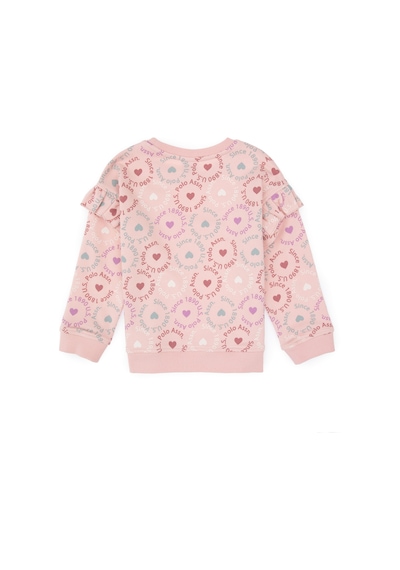 U.S. Polo Assn. Kız Çocuk Pudra Bisiklet Yaka Sweatshirt 50317887-VR042