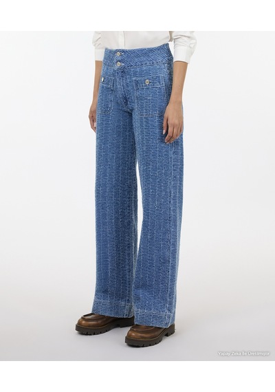 Yargıcı Geniş Normal Bel Pantolon 26kkpn3061x 515 Mavi