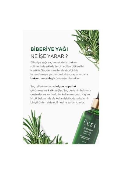 Biberiye Saç Bakım Seti - Biberiye Suyu Saç Toniği 100 Ml Ve Biberiye Saç Yağı 50 Ml, Biotin Ve Vitamin E İçere Çok Renkli